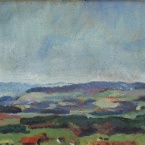 1942-20-K_Petit paysage de Torry_1942-45, 14.5x22_huile sur carton