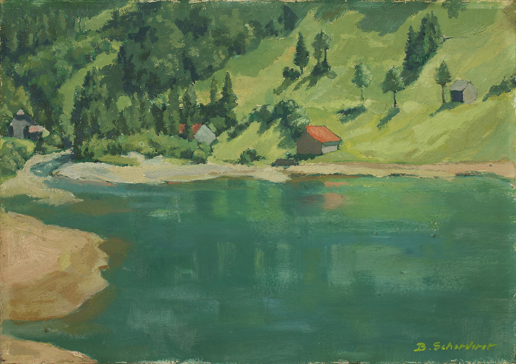 1936-27_lac de charmey_36-42_huile sur panneau