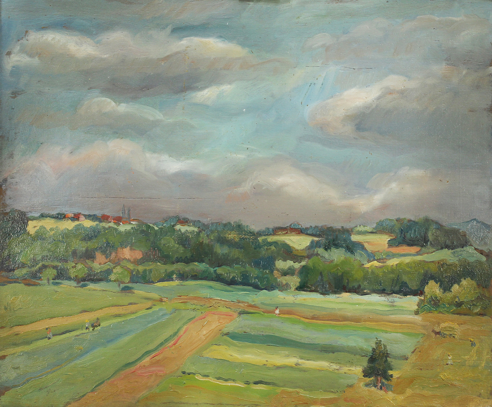 1941-33-A51_moisson_1941_51x62_huile sur panneau de bois