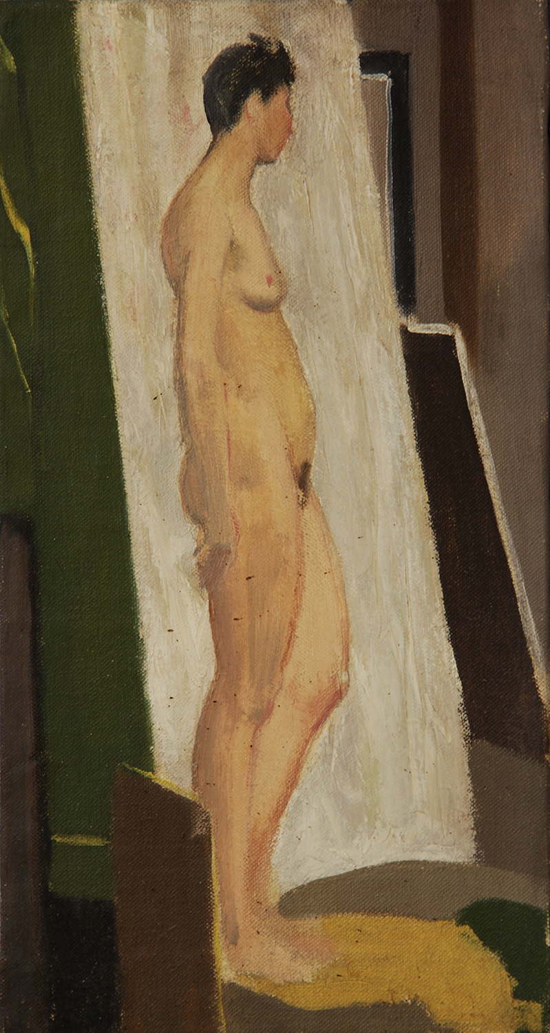 1949-7_nu devant un drap_1949_45x23.5_huile sur toile