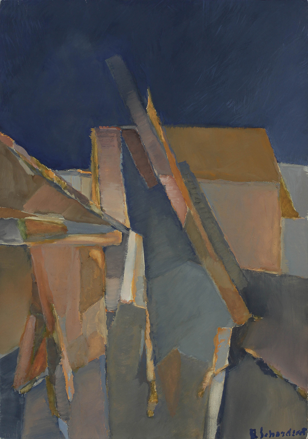 Bschorderet_1977-11-E:CLA4_19.10.77_54x38_gouache sur papier