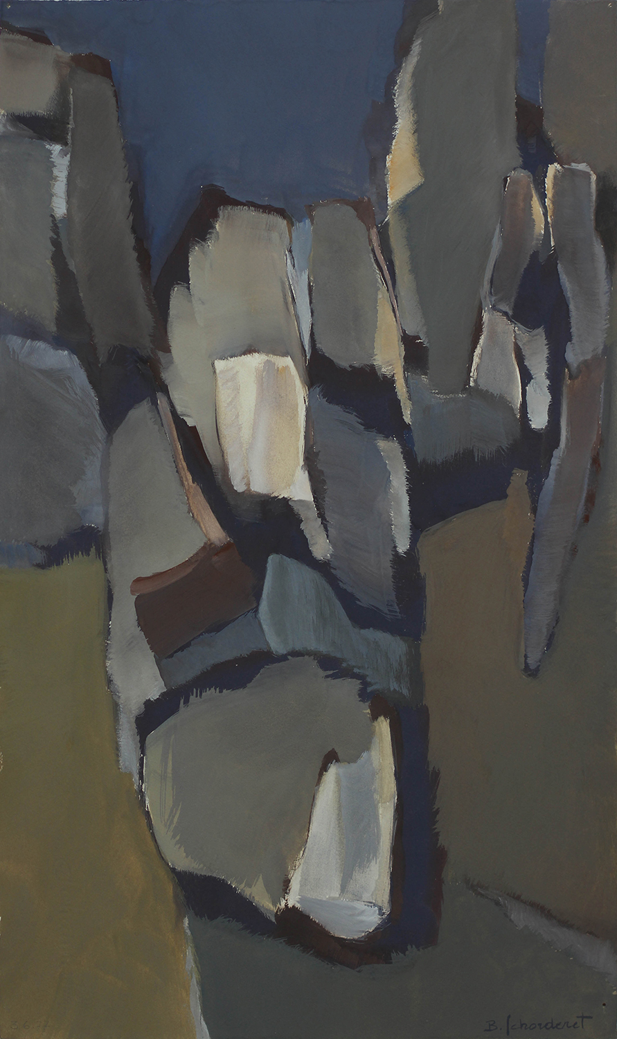 Bschorderet_1977-12-E:CLA4_Inspiré des Baux_3.6.77_50x29.5_gouache sur papier