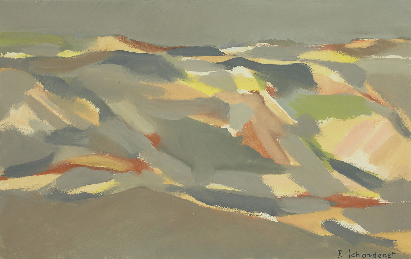 Bschorderet_1978-4_Paysage_30.5.78_gouache sur papier