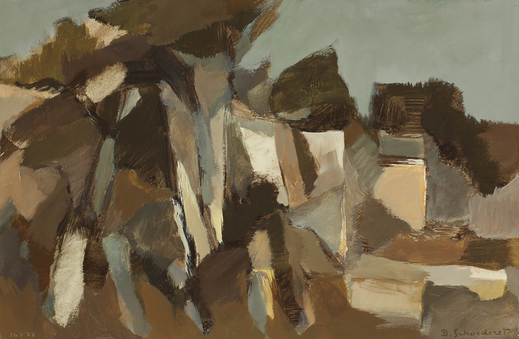 Bschorderet_1978-6_Paysage classique_16.07.78_32.5x50_peinture synthétique
