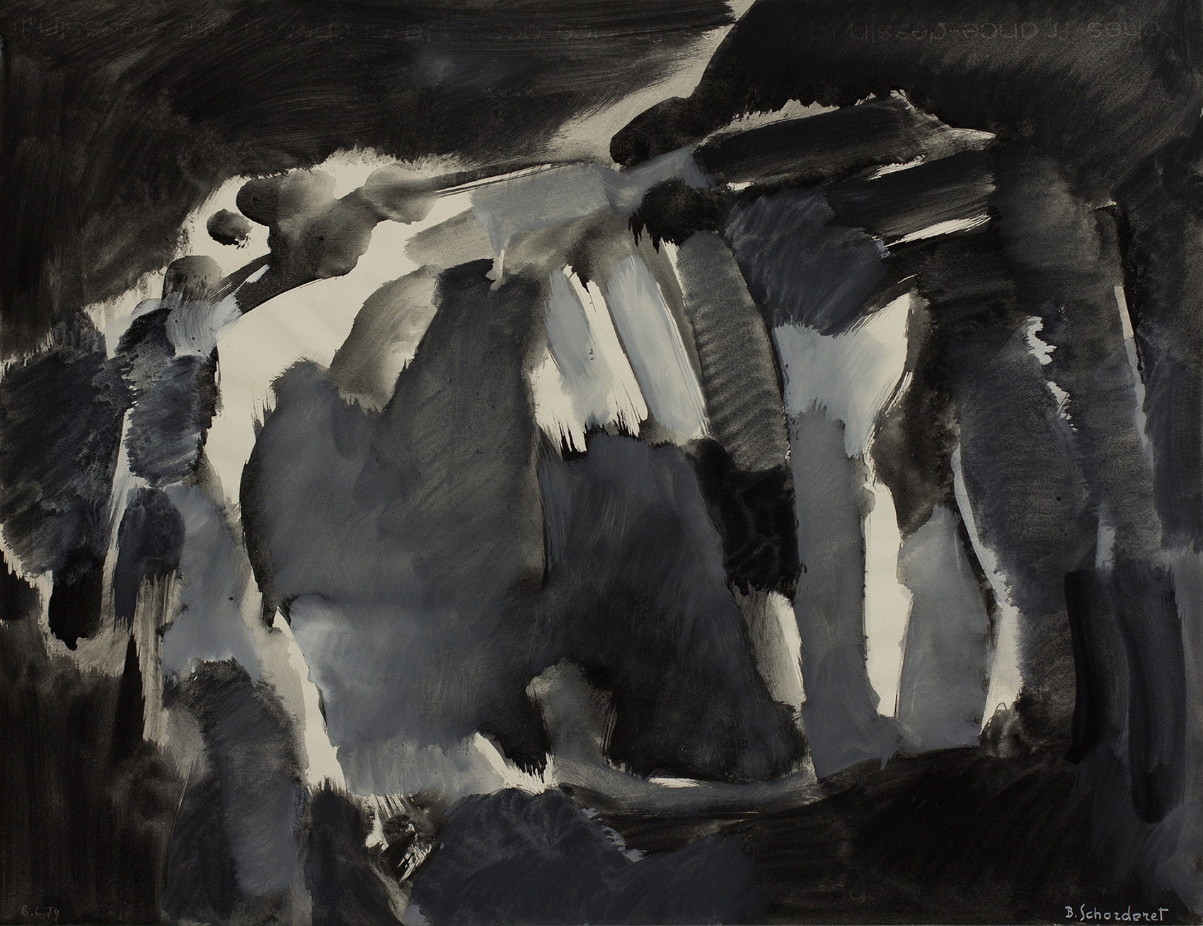 Bschorderet_1979-1-BUG4_08.06.79_50x65_gouache sur papier