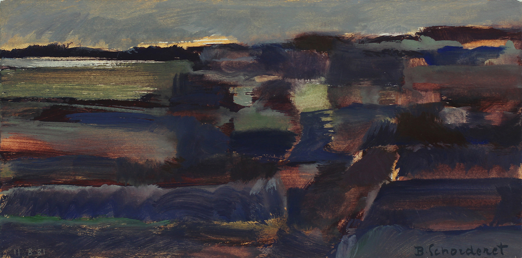 Bschorderet_1981-4-Q_Soir_11.8.81_12.6×25.4_gouache sur papier