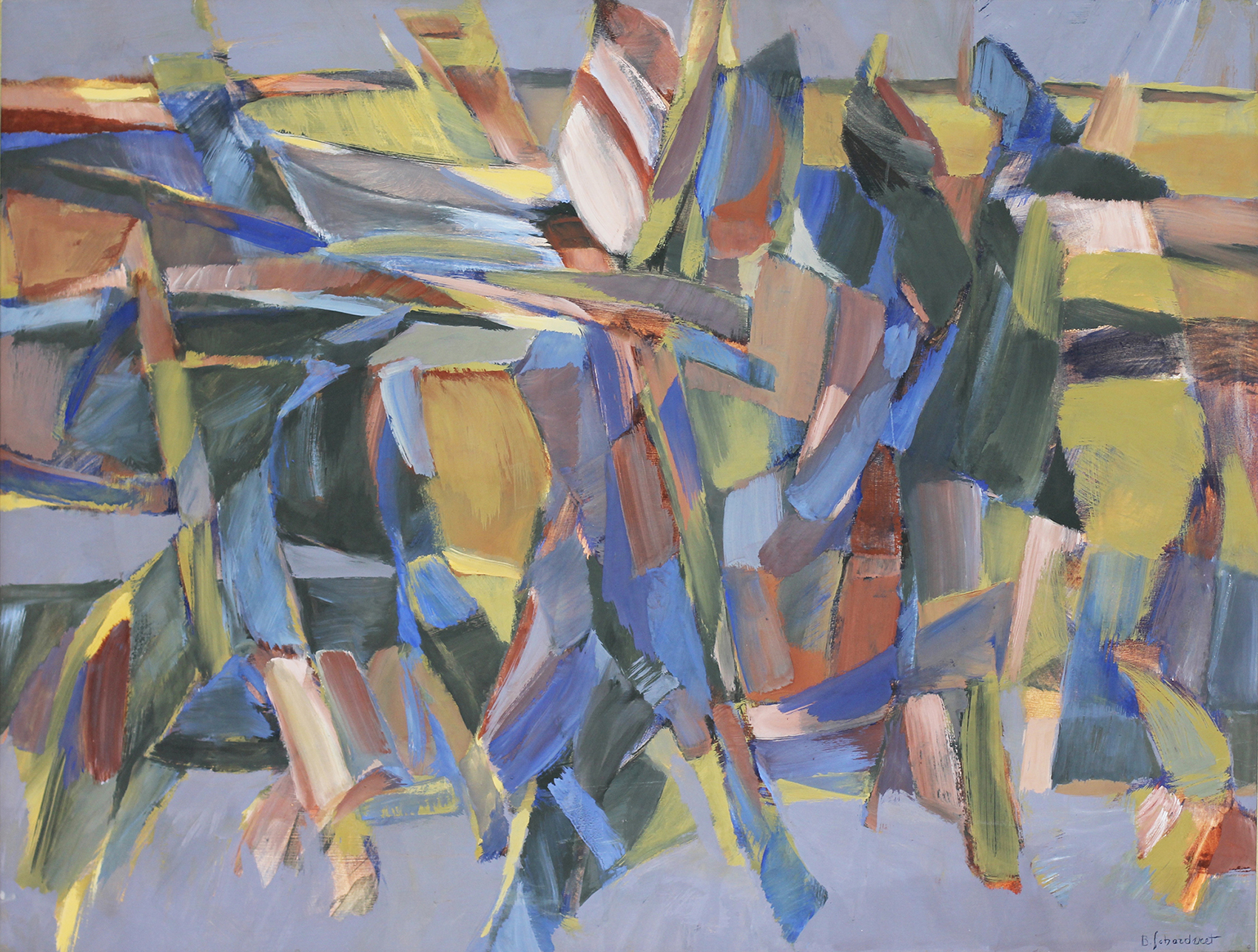 Bschorderet_1981-9-D3_le grand paysage_1981_76.5x100_huile sur papier