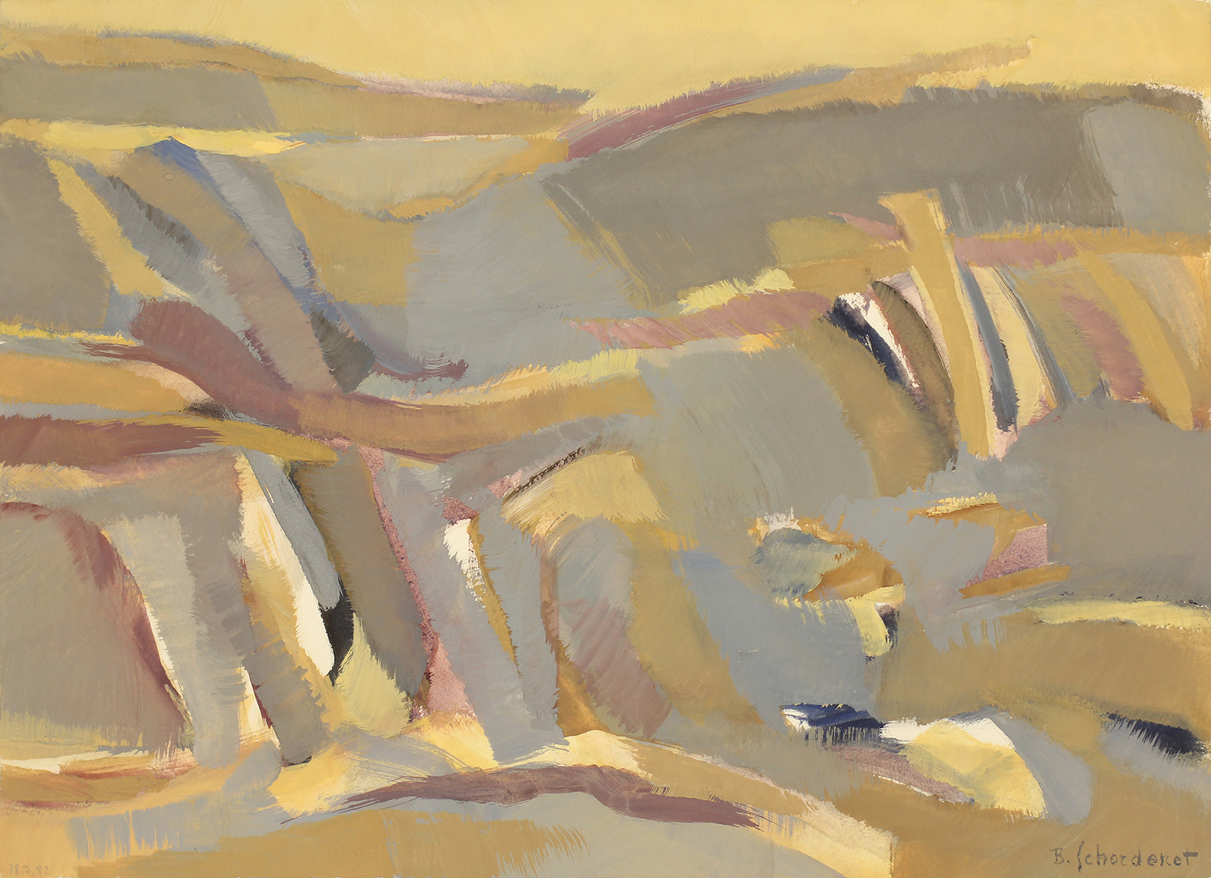 Bschorderet_1982-5-BUG1*_Eté à Vendras_18.7.82_gouache sur papier