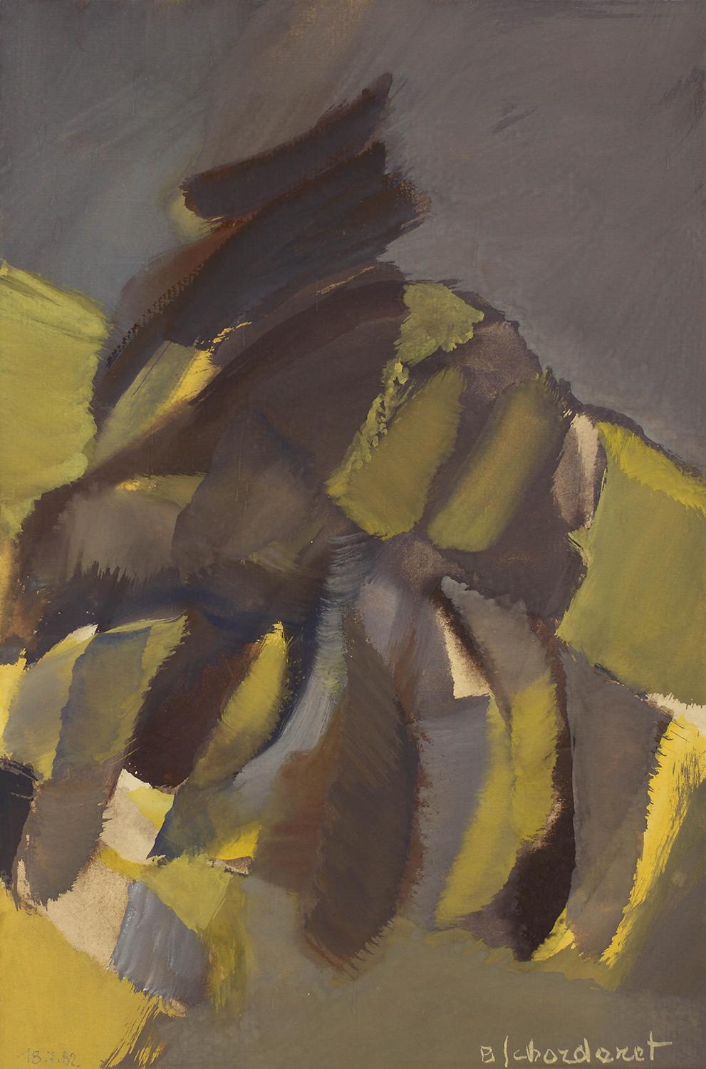Bschorderet_1982-9-E:CLA4_18.7.82_28x18.5_gouache sur papier