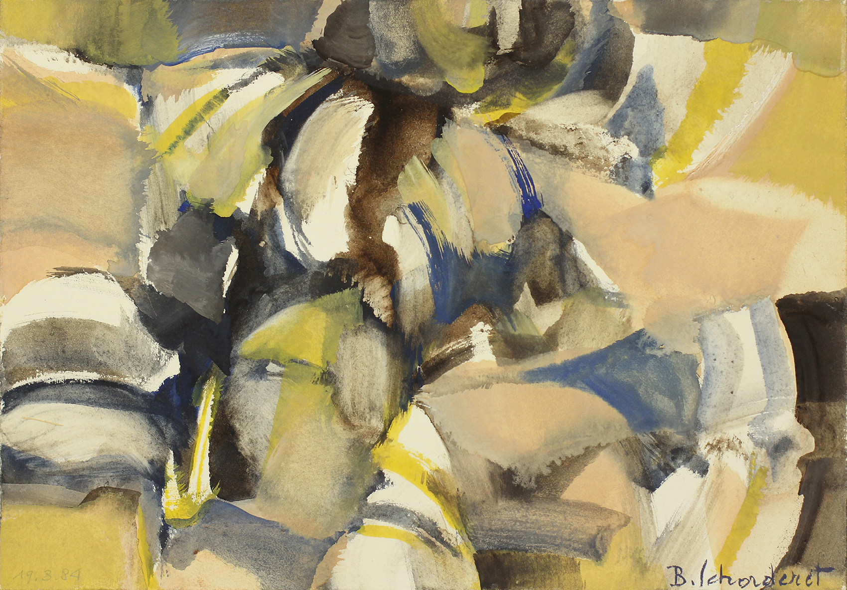 Bschorderet_1984-1-V_19.8.84_18.7×26.6_gouache sur papier