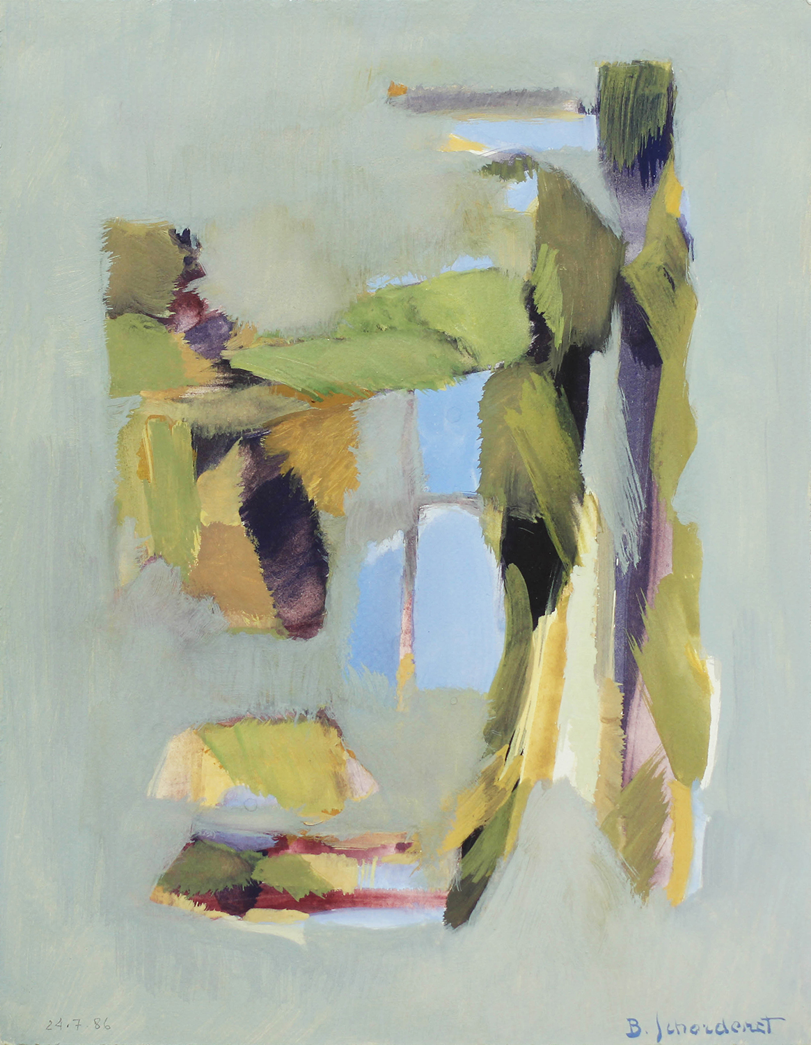 Bschorderet_1986-11-E:CLA4_Salines_24.7.86_26 x 20_gouache sur papier