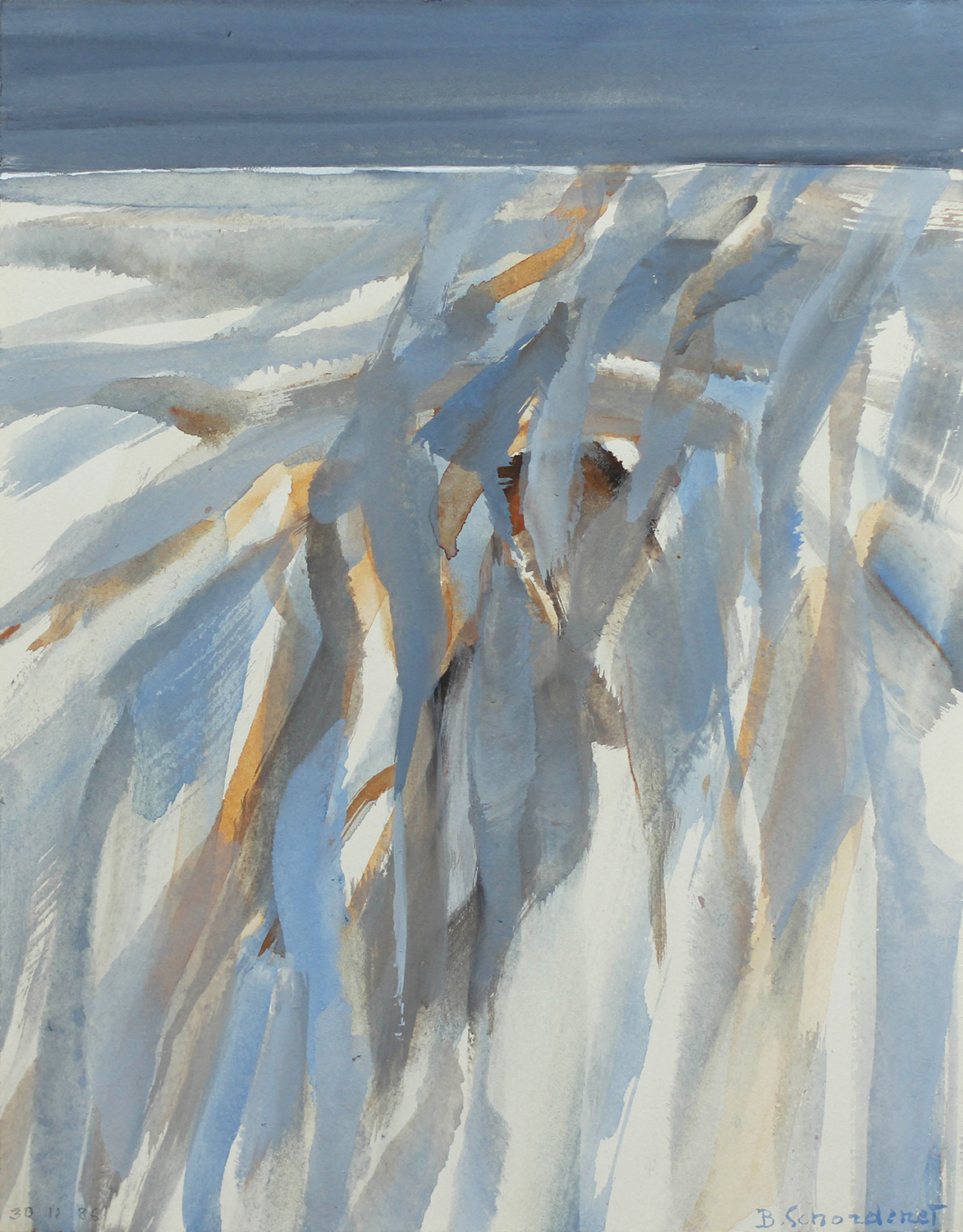 Bschorderet_1986-12-E:CLA4_30.11.86_26.5 x 20_gouache sur papier