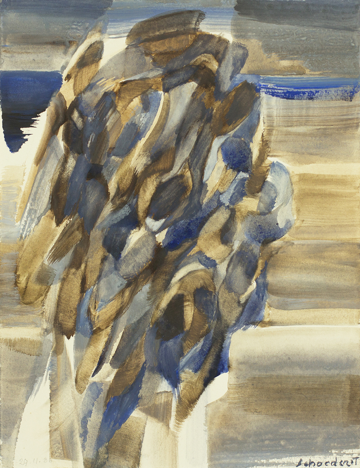 Bschorderet_1986-3-K_LEssaim_29.11.86_26.2x20_gouache sur papier