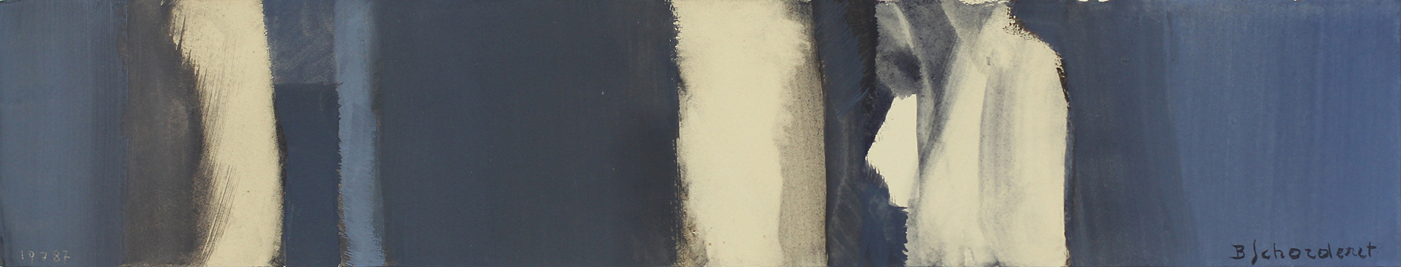 Bschorderet_1987-9-F_Lintrigue_19.7.87_8x42_gouache sur papier