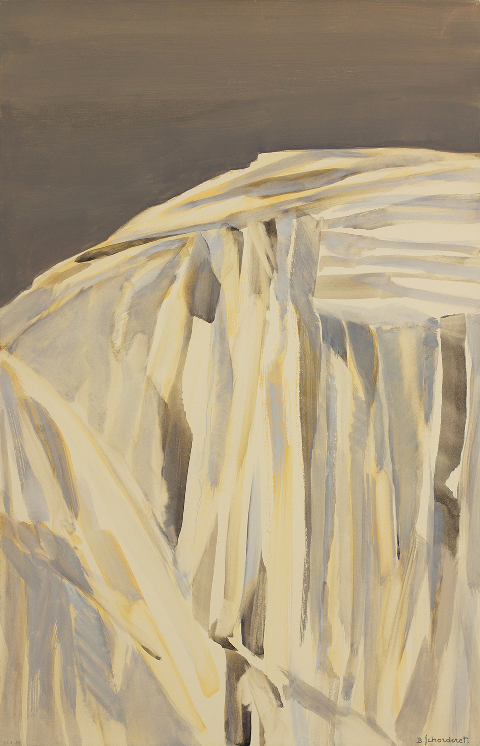 Bschorderet_1988-5-BUD3_Composition_27.02.88_80x52_gouache sur papier