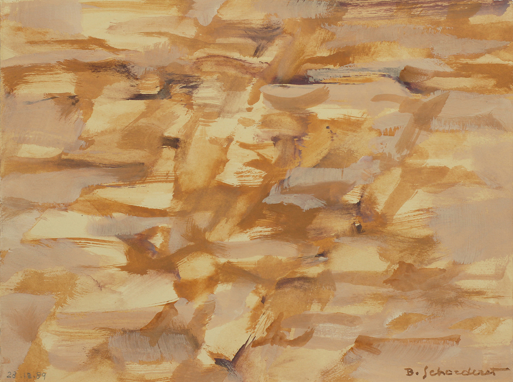 Bschorderet_1989-11-F_Paysage blond_28.12.89_20x26_gouache sur papier