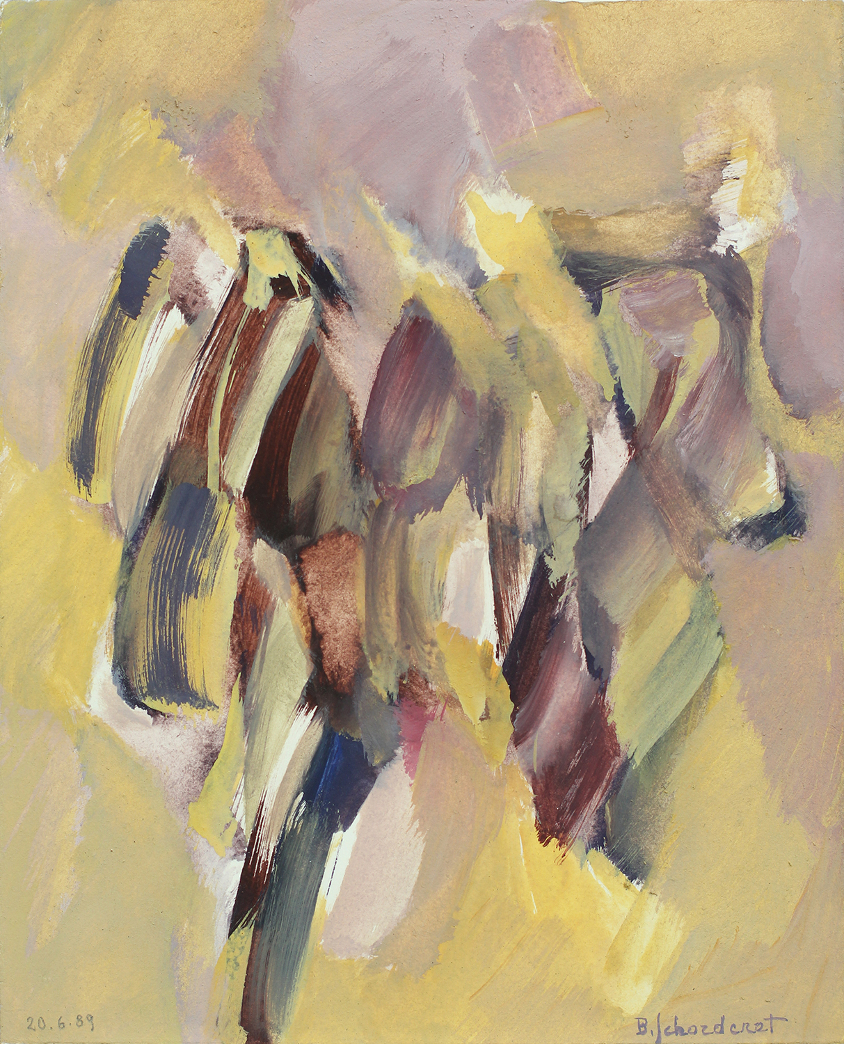 Bschorderet_1989-13-Q_Rythmes dété_20.6.89_23x19_gouache sur papier