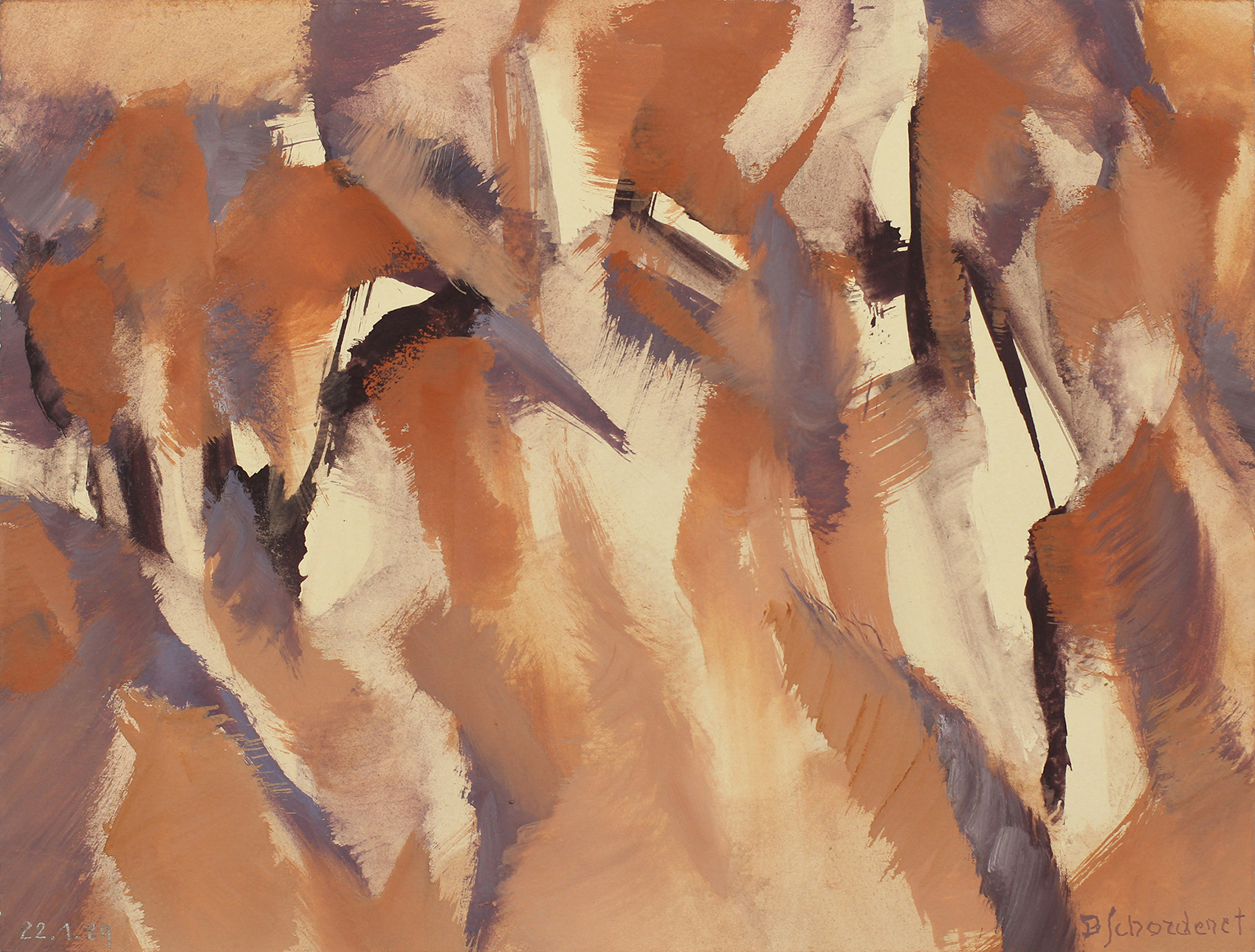 Bschorderet_1989-15-V_Coteaux_22.1.89_20x26_gouache sur papier