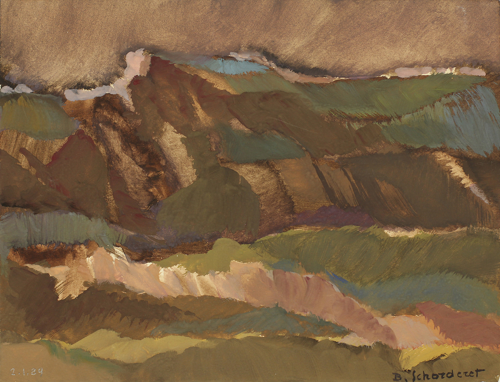 Bschorderet_1989-18-V_Relief_2.1.89_20x26_gouache sur papier