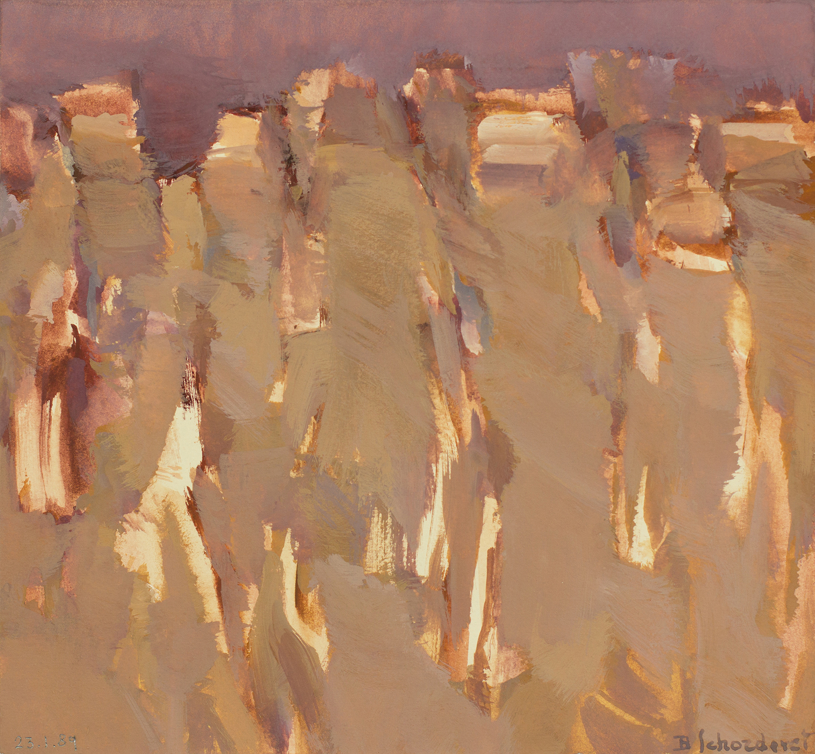 Bschorderet_1989-6-K_Paysage_23.01.89_20x21.5_gouache sur papier