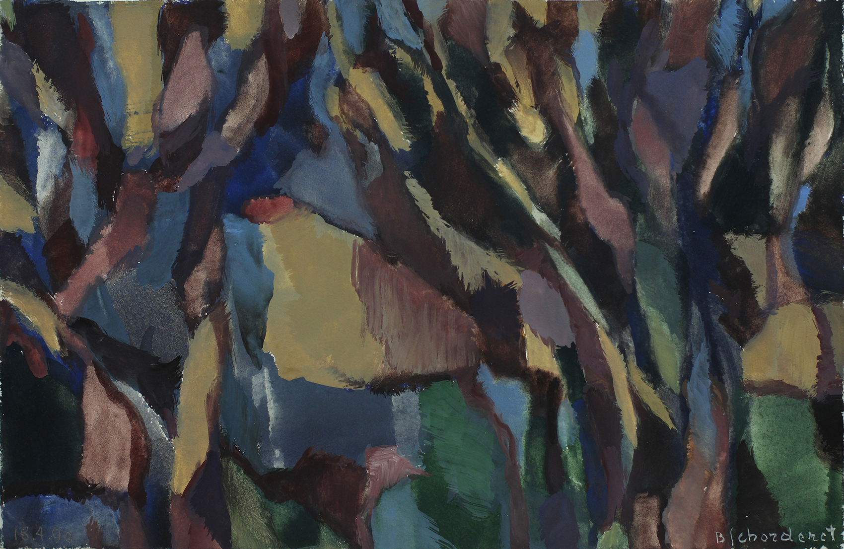 Bschorderet_1990-11-V_18.4.90_18.2×28.3_gouache sur papier