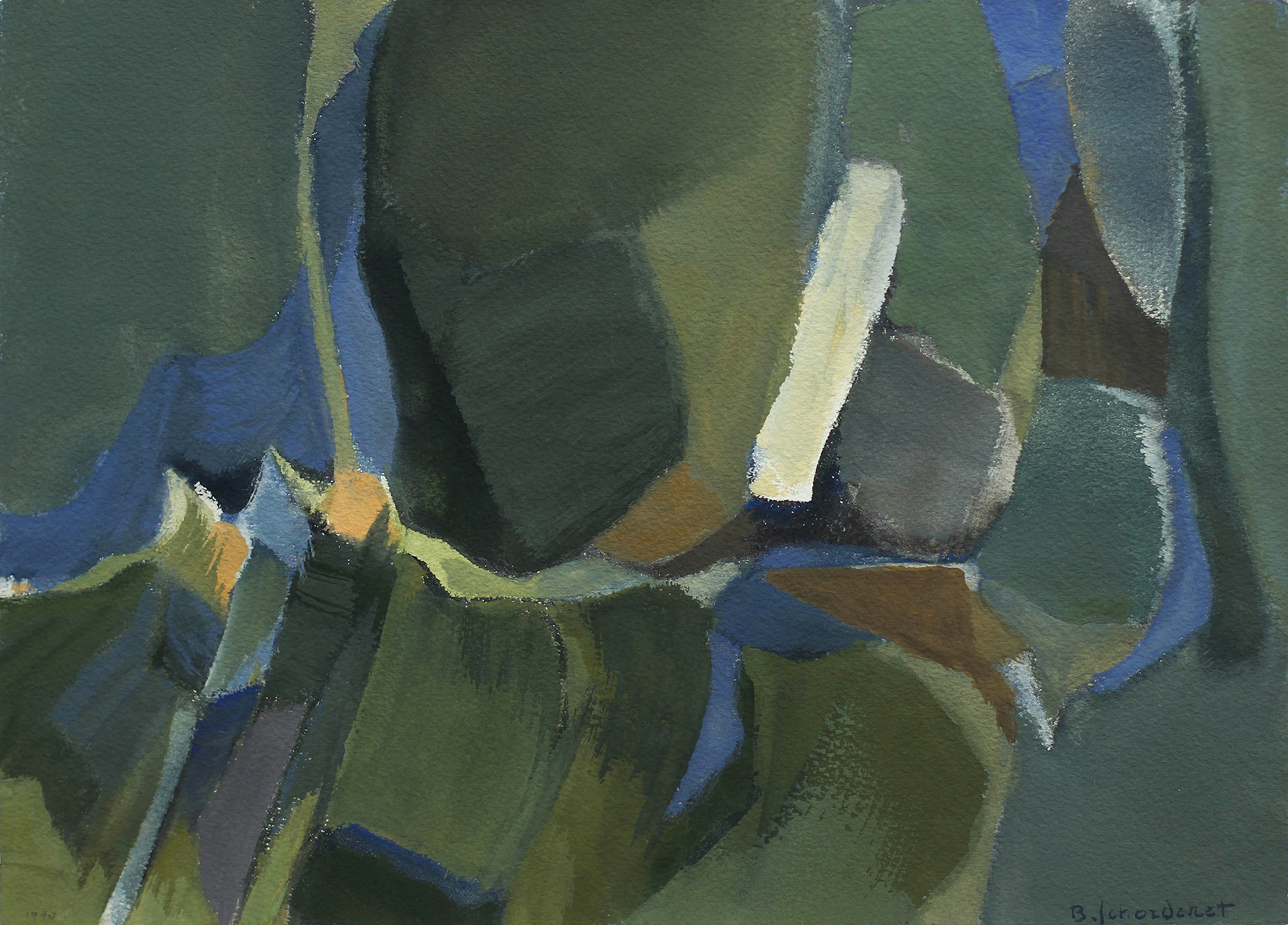 Bschorderet_1990-18-E:CLA4_1990_27.5x38_gouache sur papier