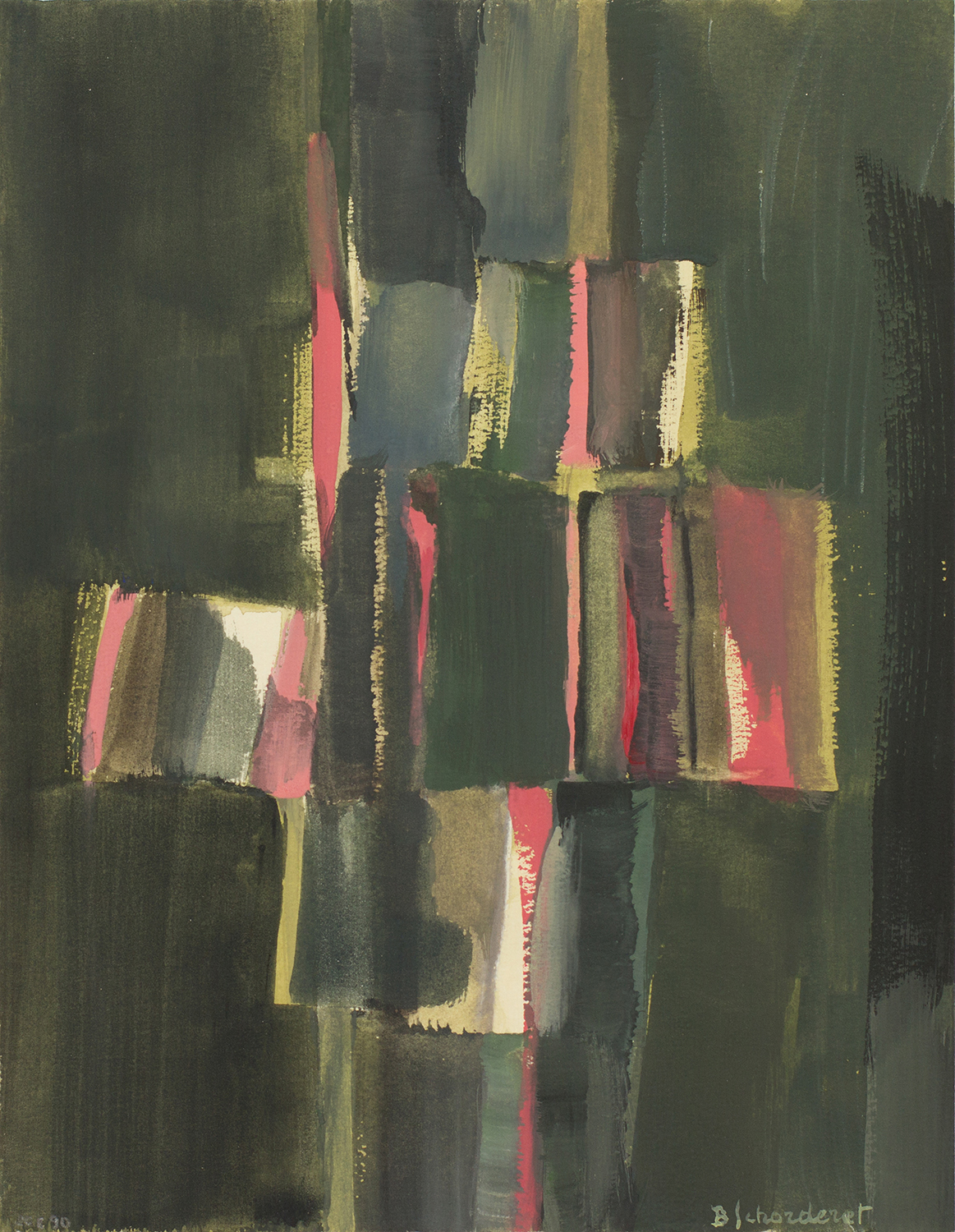 Bschorderet_1990-6-F_Blason_20.08.90_32.5x22_gouache sur papier