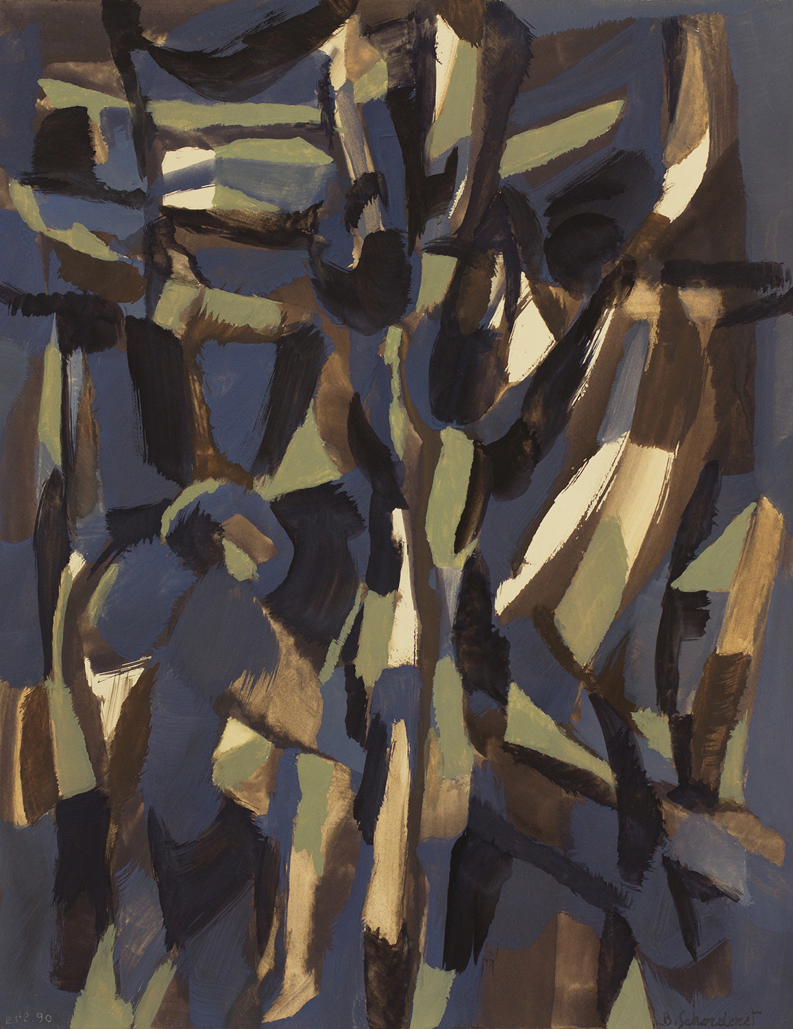 Bschorderet_1990-7-BUG4_Crucifixion_21.02.90_52x40_gouache sur papier