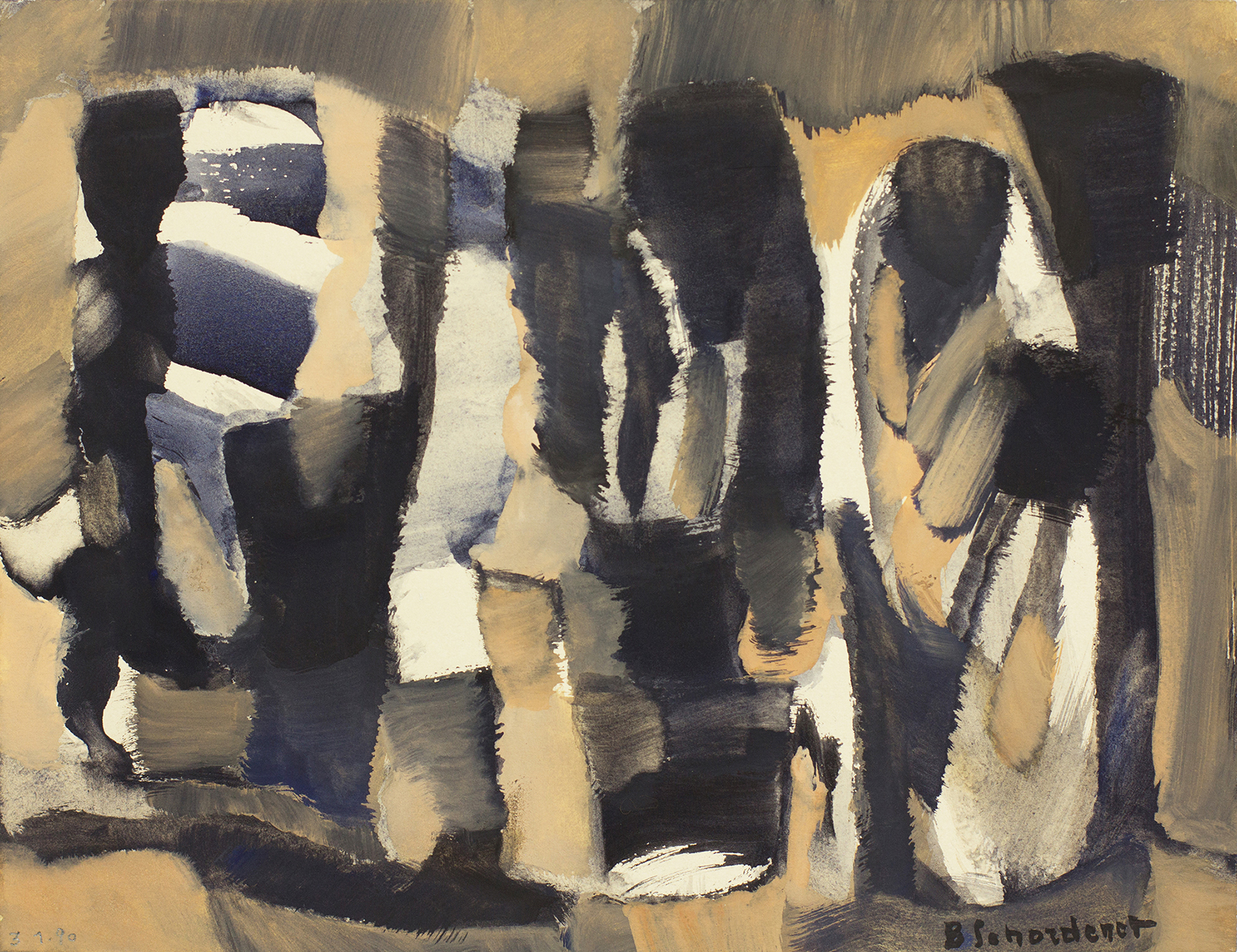 Bschorderet_1990-9-K_03.01.90_20x26_gouache sur papier