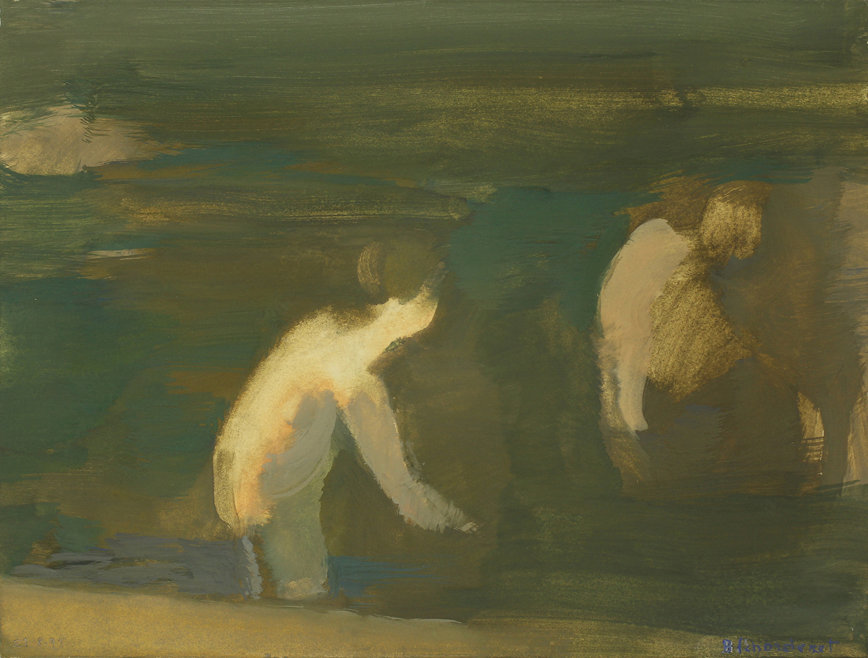 Bschorderet_1991-10-V_21.8.91_26x34.5_gouache sur papier