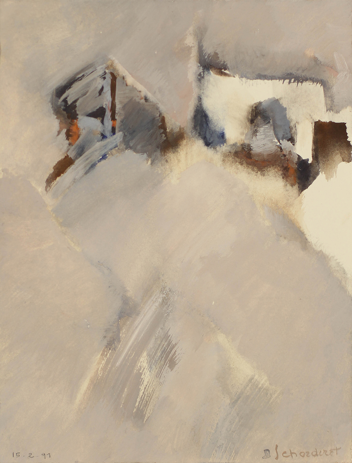 Bschorderet_1991-17-E:CLA4_15.2.91_25x19_gouache sur papier