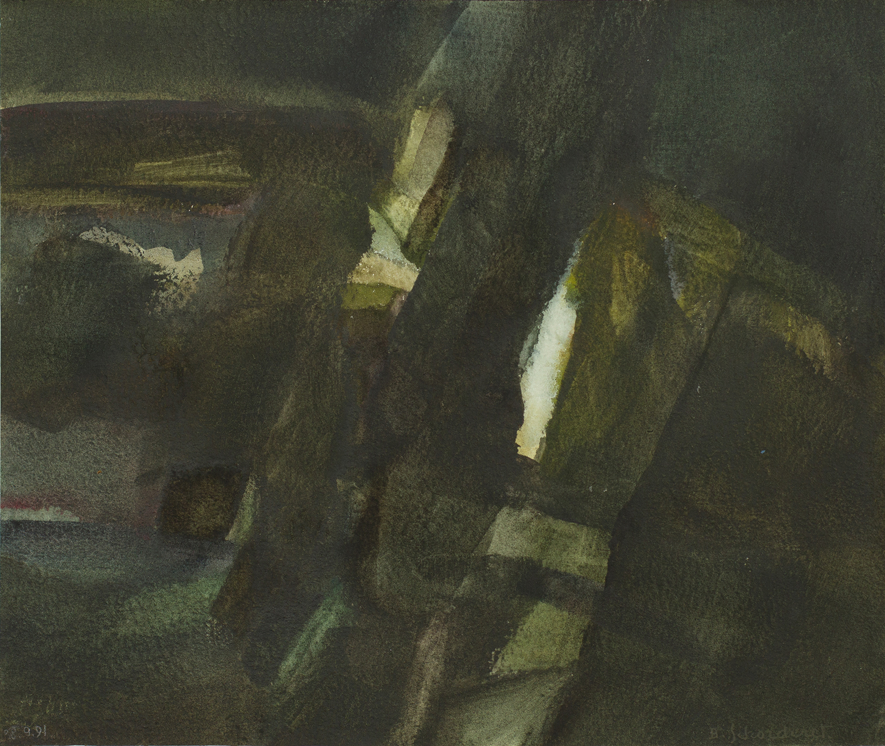 Bschorderet_1991-3-F_08.09.91_27.3x33_gouache sur papier