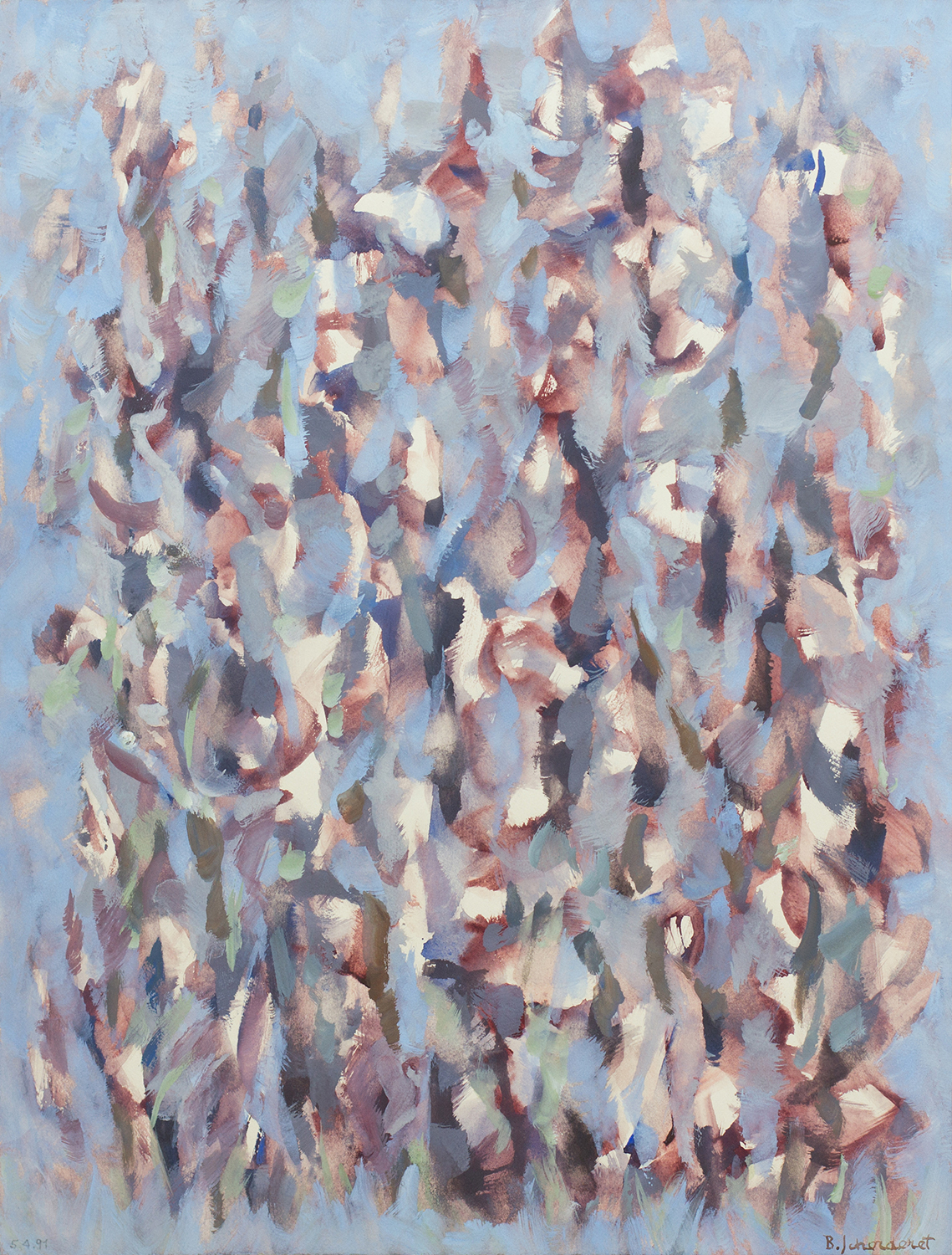 Bschorderet_1991-5-P_Générosité_05.04.91_52.2×39.5_gouache sur papier