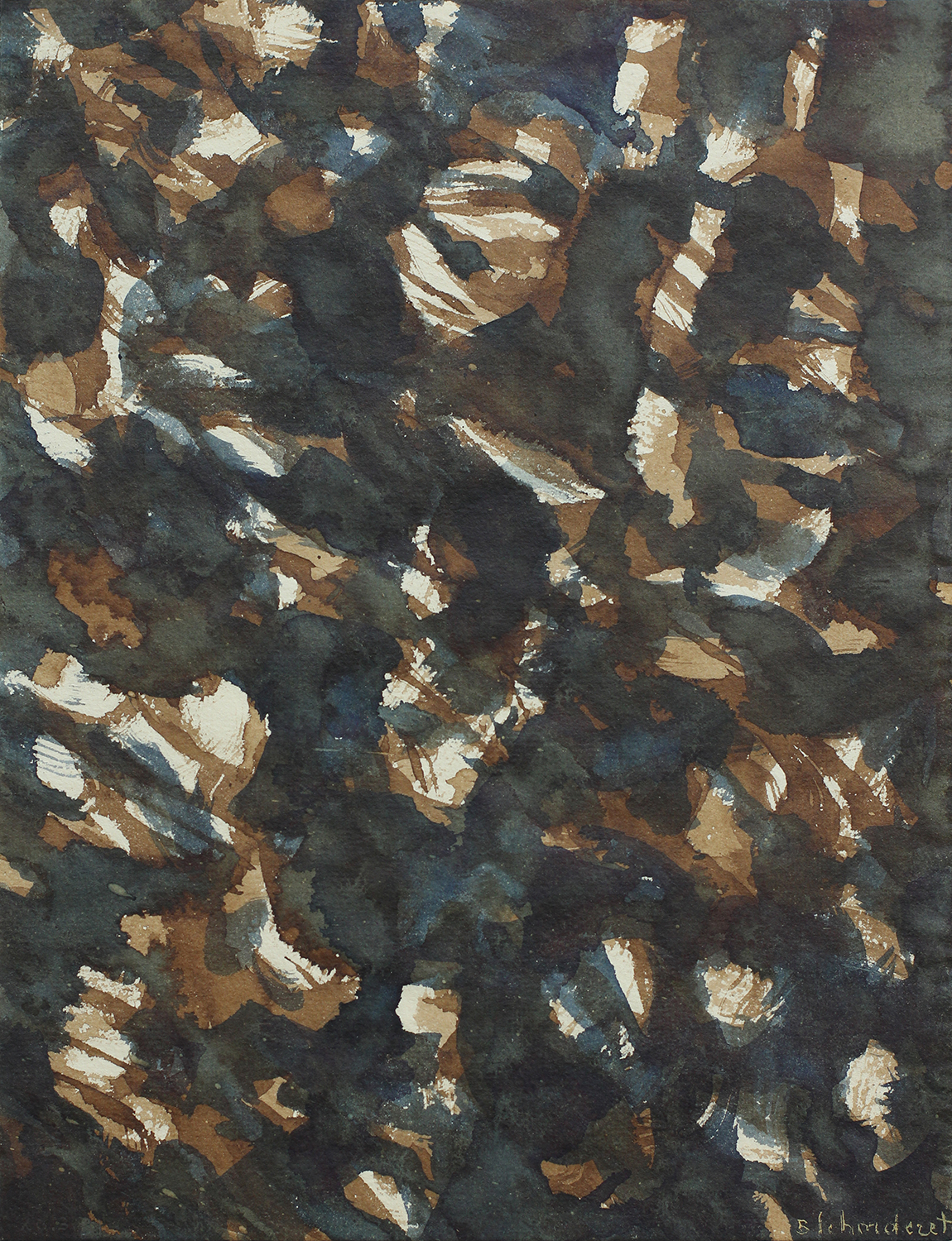 Bschorderet_1991-9-Q_26.3.91_28.5×21.5_gouache sur papier