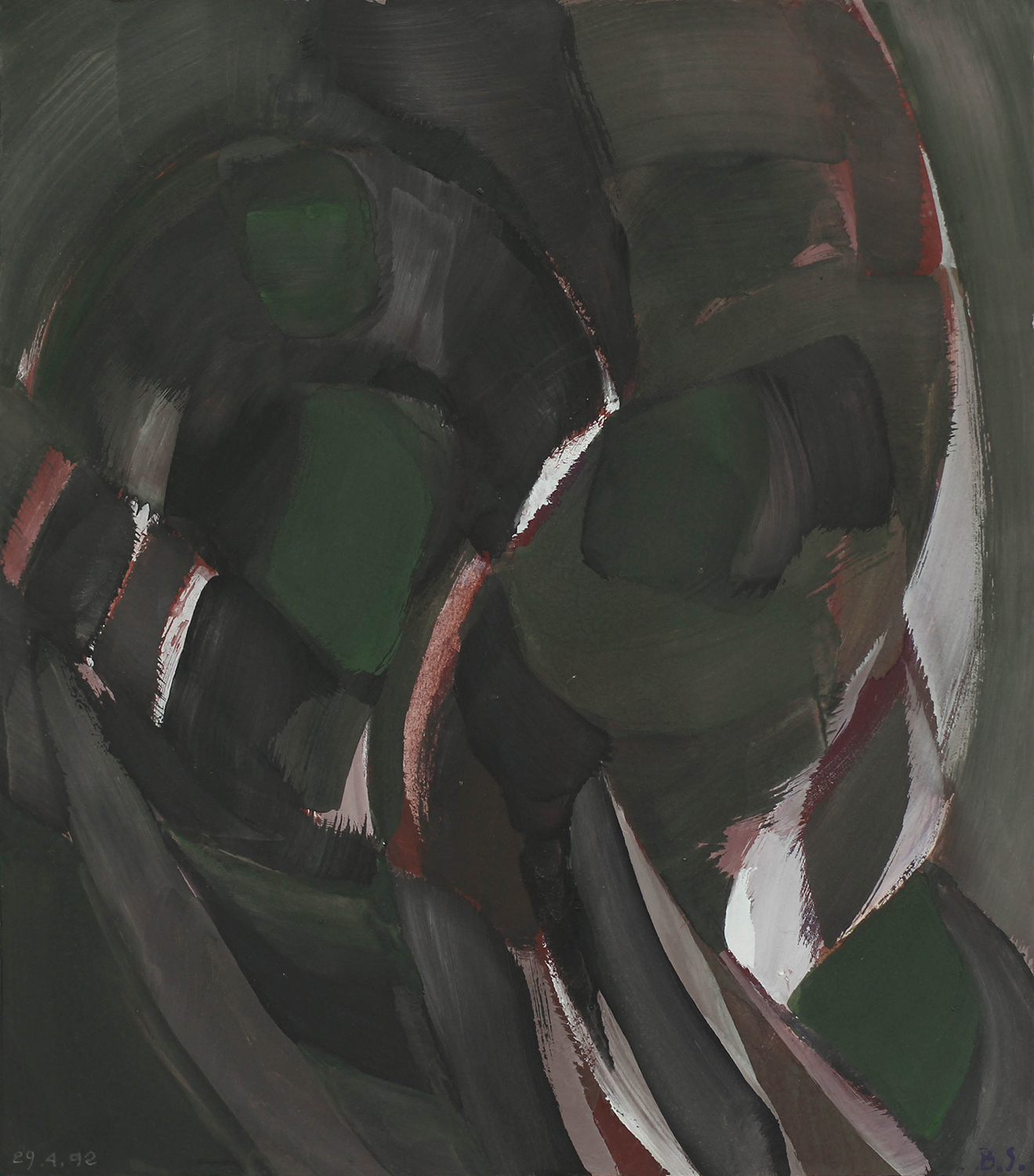 Bschorderet_1992-10-E:CLA4_29.4.92_31x27.5_gouache sur papier