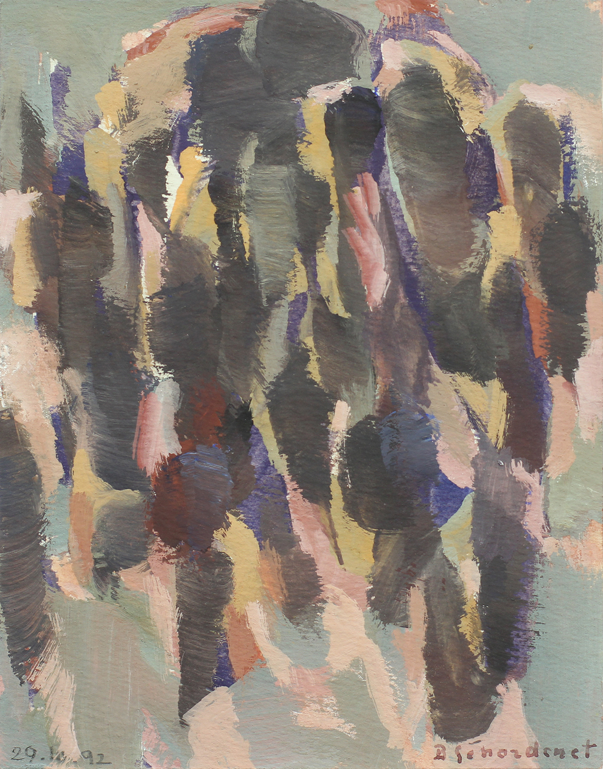 Bschorderet_1992-6-A_Paysage du midi_29.10.92_16x12.5_gouache sur papier