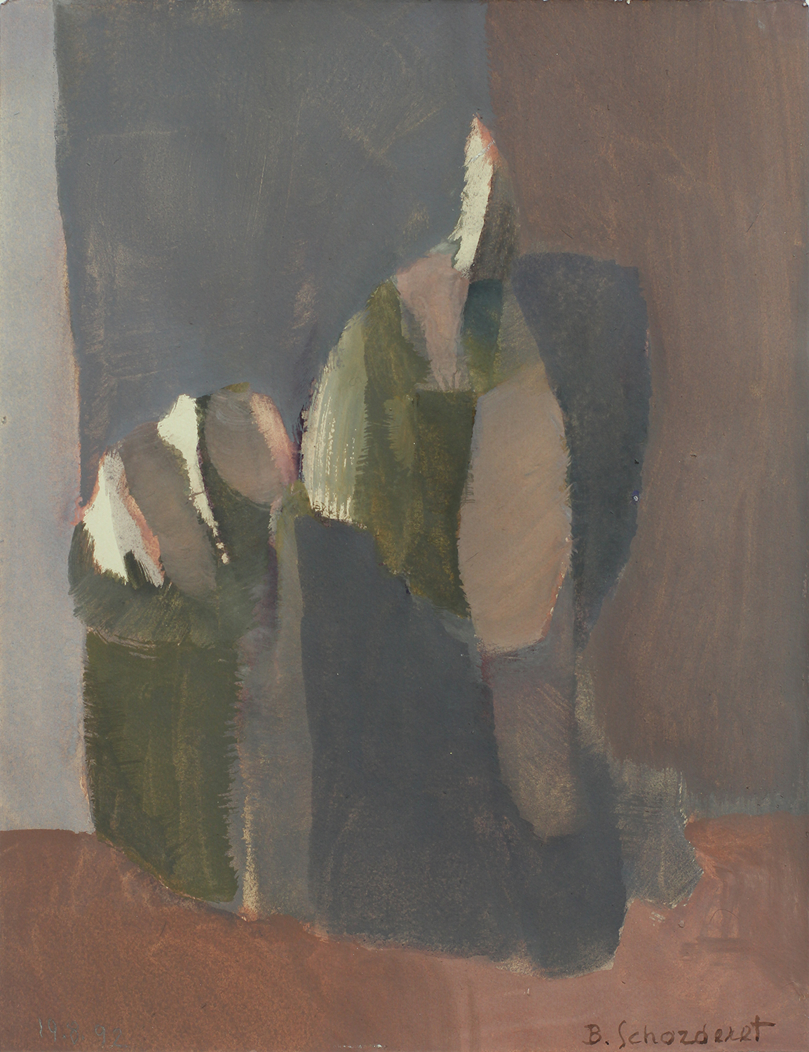 Bschorderet_1992-8-Q_Nature morte_19.8.92_gouache sur papier