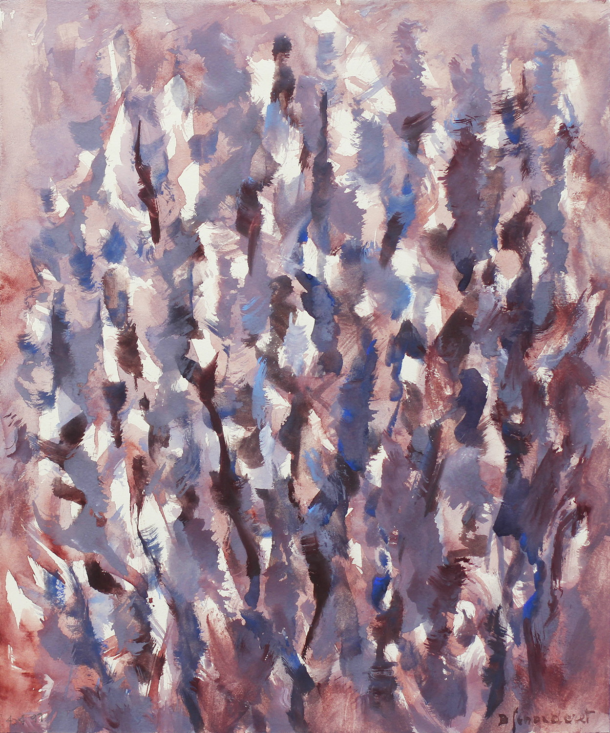 Bschorderet_1994-8-V_Profusion_4.4.1994_31x26_gouache sur papier