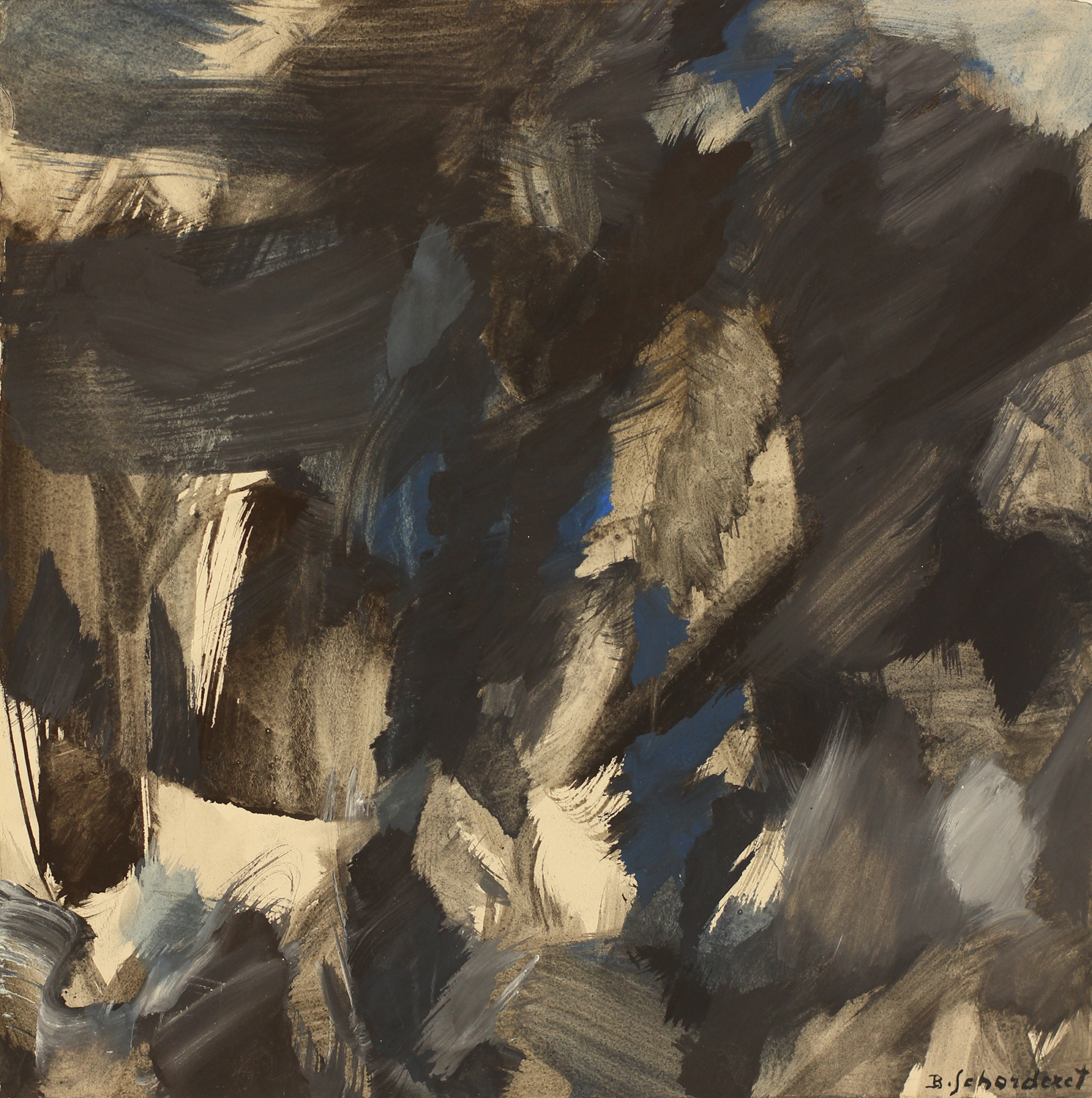 Bschorderet_1998_40x40_gouache